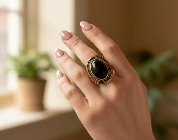 Antique_Gold_Midnight_Aura_Cocktail_Ring_For_Women